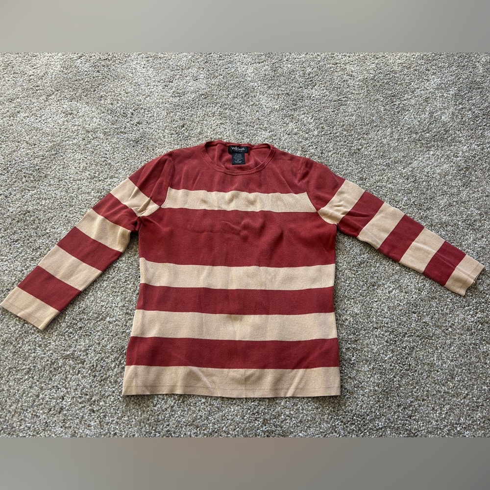 Willi Smith Red Knit Top